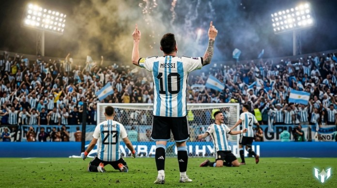 Lionel Messi celebra la remontada de Argentina ante Egipto y la clasificación a cuartos del Mundial 2026.