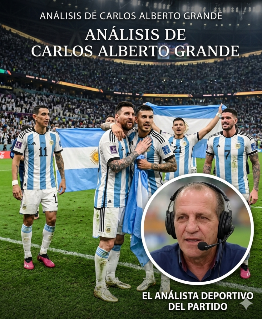 Carlos Alberto Grande analiza la clasificación de Argentina a los cuartos de final del Mundial 2026 tras vencer a Egipto.