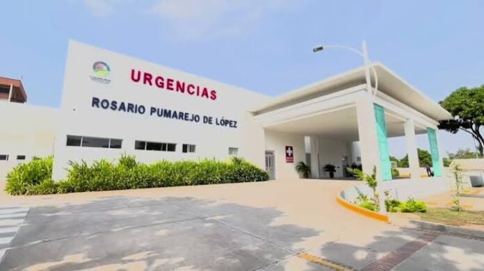 Fachada del Hospital Rosario Pumarejo de López, donde continúa en espera la formalización laboral de trabajadores en Valledupar.