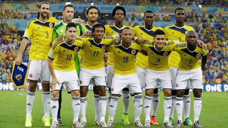 Selección Colombia durante el Mundial de Brasil 2014, torneo en el que alcanzó por primera vez los cuartos de final.