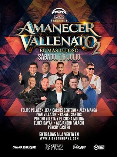 concierto vallenato en Caracas cancelado por terremotos