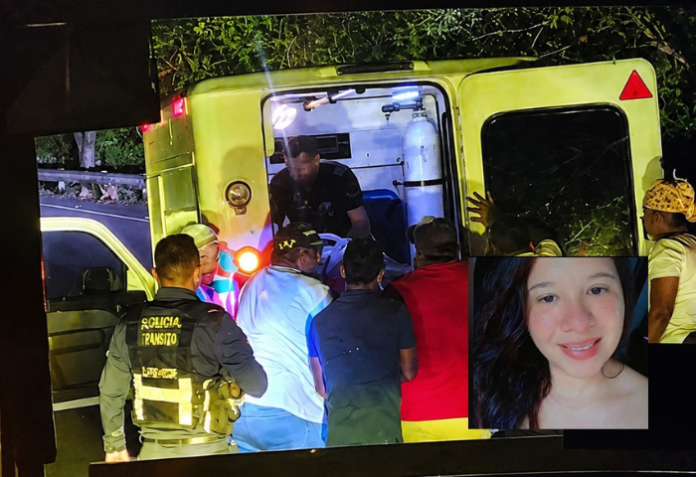 Atención de emergencia tras el accidente de moto en el que murió Paola González en La Jagua de Ibirico.