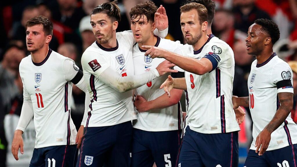 Jugadores de Inglaterra celebran su clasificación a las semifinales del Mundial 2026 tras vencer a Noruega en los cuartos de final.
