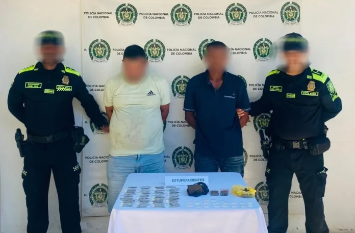 Capturados por drogas en La Loma Cesar