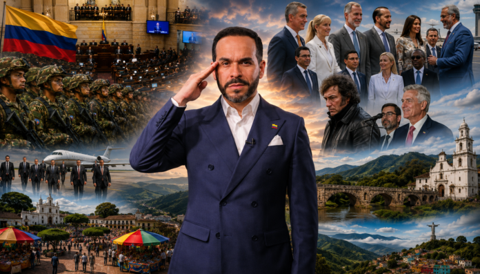Abelardo De La Espriella durante la posesión presidencial de Colombia 2026