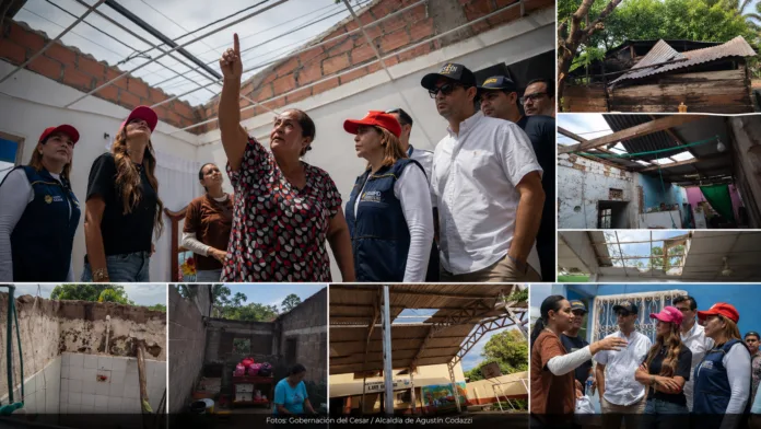 Vendaval en Casacará: autoridades y familias recorren viviendas afectadas