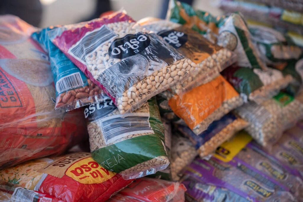Alimentos recolectados como ayudas para damnificados del terremoto en el Cesar