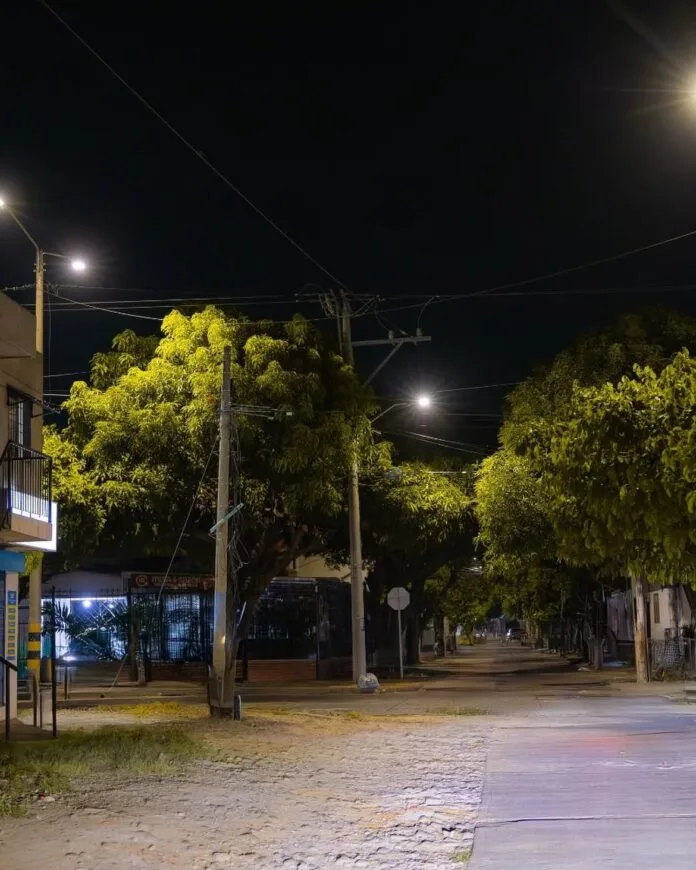 Alumbrado público en Valledupar con nuevas luminarias