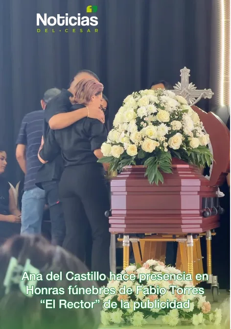 Ana del Castillo en las honras fúnebres de Fabio Torres