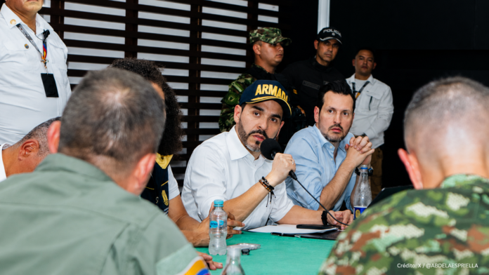 Abelardo de la Espriella en Chocó durante el Puesto de Mando Unificado en Quibdó
