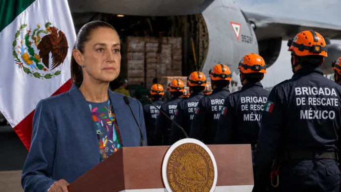Claudia Sheinbaum y brigada mexicana de rescate preparada para viajar a Colombia