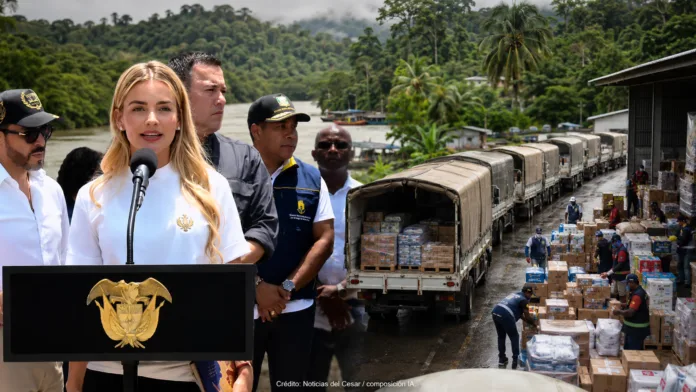 Ayuda humanitaria al Chocó con Ana Lucía Pineda y camiones de suministros