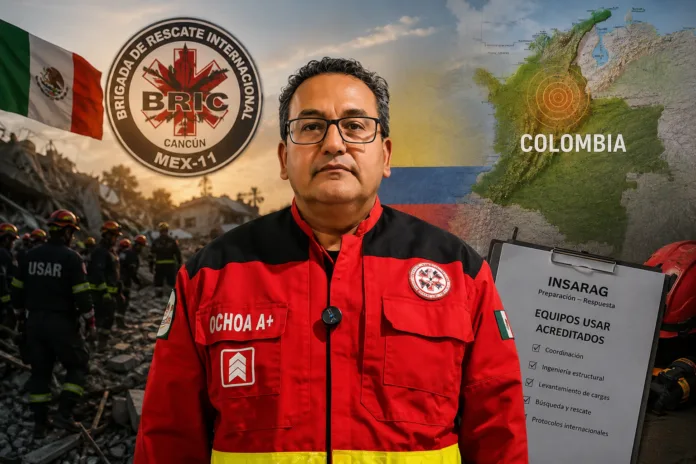 Rescatista mexicano explica los protocolos USAR para equipos extranjeros en Colombia