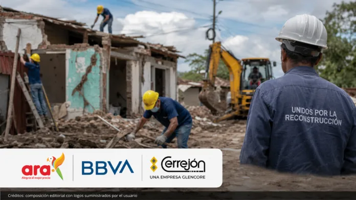 Donaciones para reconstrucción de Colombia de ARA, BBVA y Glencore