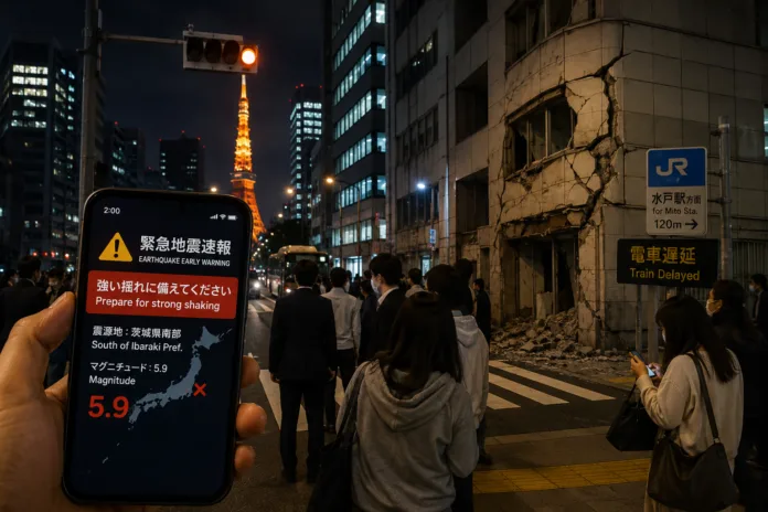 Sismo de magnitud 5,9 sacude Tokio y deja 37 heridos en Japón