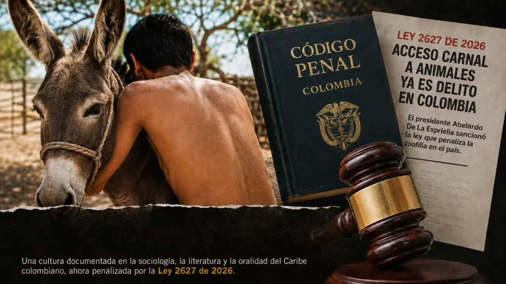 Burra, hombre y Código Penal ilustran la nueva Ley 2627 de 2026