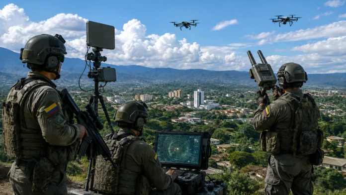 Defensa antidrones en el Cesar con sistemas de vigilancia y militares