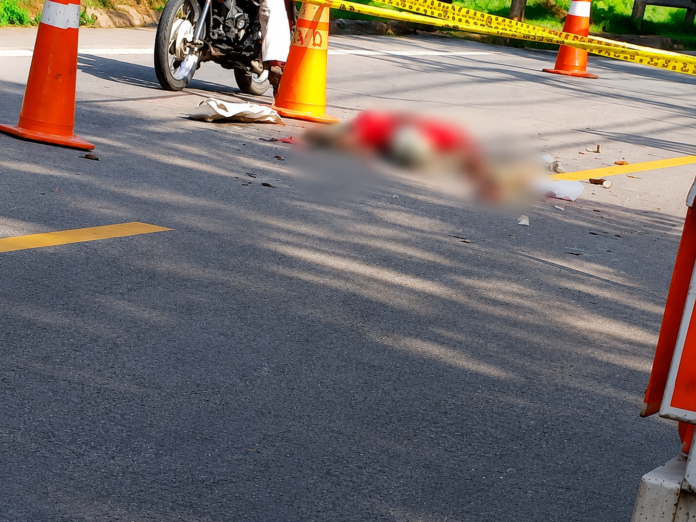 Accidente mortal de motociclista en El Copey