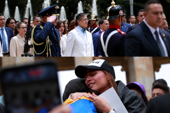 Gustavo Petro participa en su despedida oficial mientras simpatizantes viven momentos emotivos al cierre de su mandato.