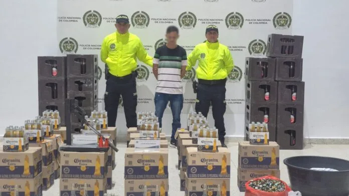 Capturado junto a cervezas presuntamente adulteradas incautadas por la Policía en Valledupar