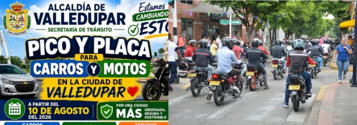 Tránsito desmiente cambios en el pico y placa de Valledupar