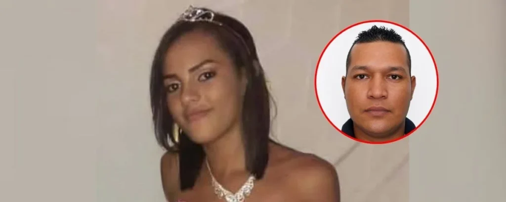 Composición fotográfica relacionada con Sayuris Nayleth García y el hombre señalado como presunto responsable de su crimen en Aguachica.
