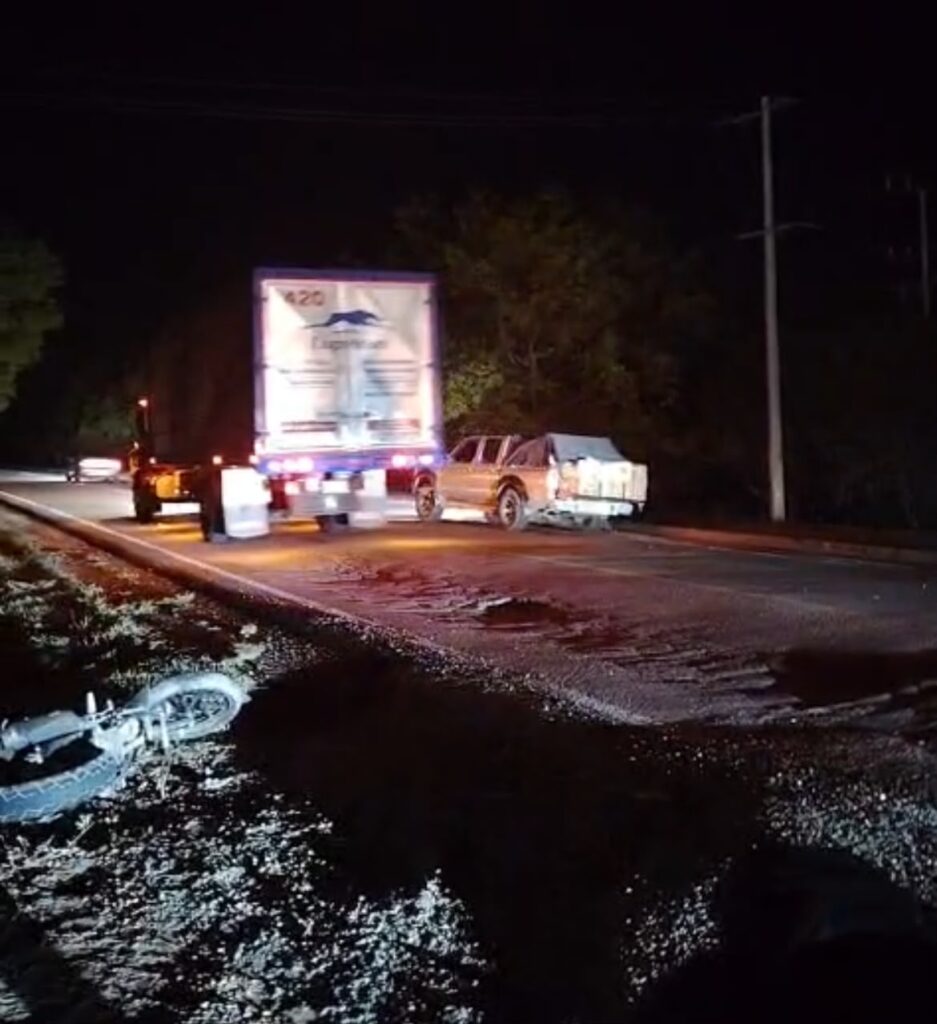Accidente de motociclista cerca del peaje de San Juan del Cesar