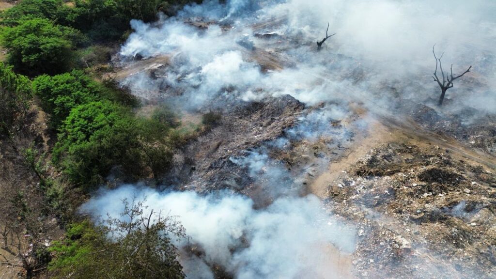 ncendio forestal en Valledupar durante acciones ante el fenómeno de El Niño