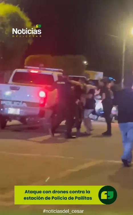 Estación de Policía de Pailitas tras reporte de ataque con drones