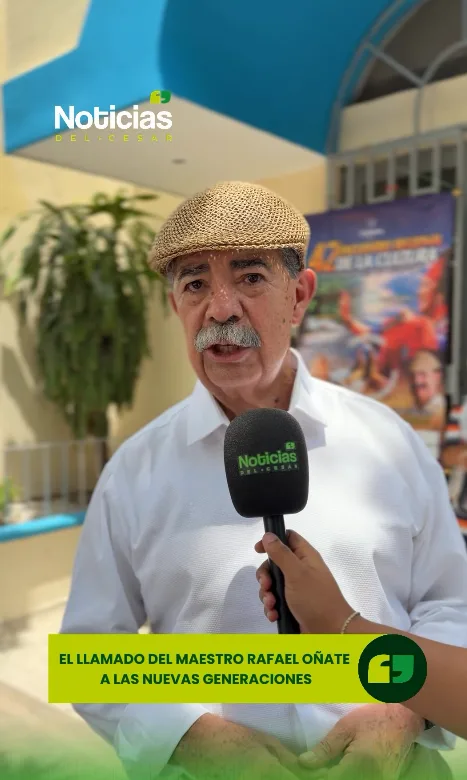 Maestro Rafael Oñate durante entrevista sobre las nuevas generaciones del vallenato