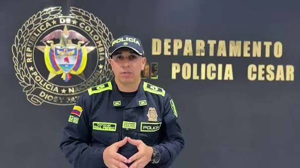 Raúl Pérez Araméndiz, comandante del Departamento de Policía Cesar.