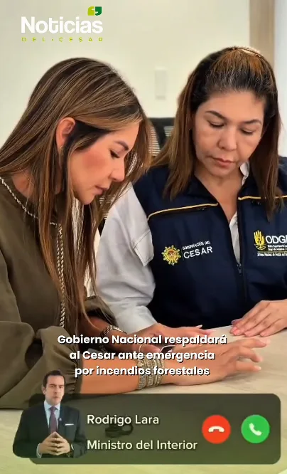 Autoridades coordinan acciones ante la emergencia por incendios forestales en el Cesar