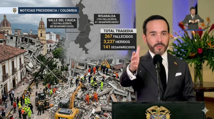 Presidente Abelardo reporta balance del terremoto en Valle del Cauca y Risaralda