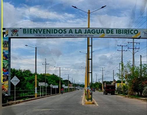 Arco de bienvenida ubicado en la entrada de La Jagua de Ibirico, Cesar.