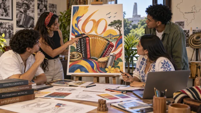 Estudiantes diseñan propuestas para el afiche del Festival Vallenato número 60