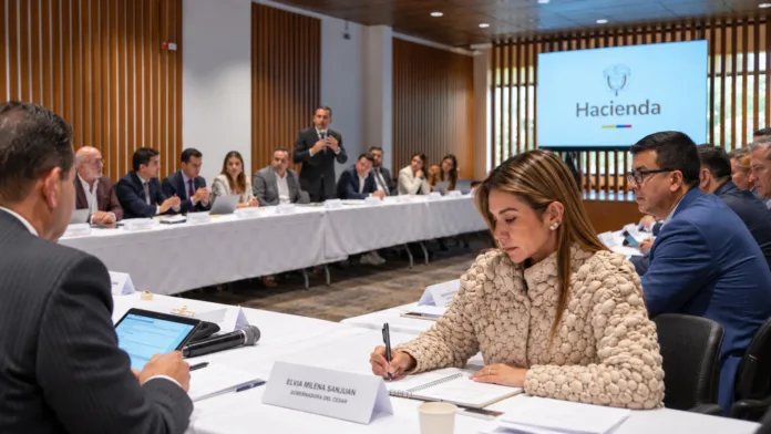 Elvia Milena Sanjuan participa en reunión sobre finanzas territoriales del Cesar en el Ministerio de Hacienda