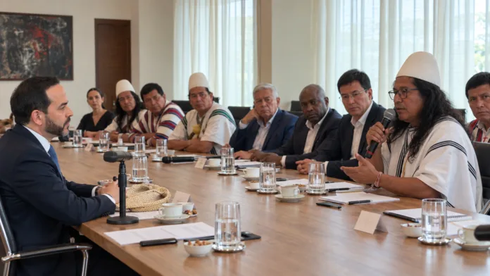 De La Espriella dialoga con líderes indígenas sobre consulta previa y recursos