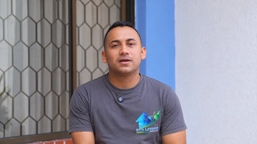 Jesús Navarro Oñate, emprendedor de La Paz, durante su testimonio en la rendición de cuentas de Idecesar.