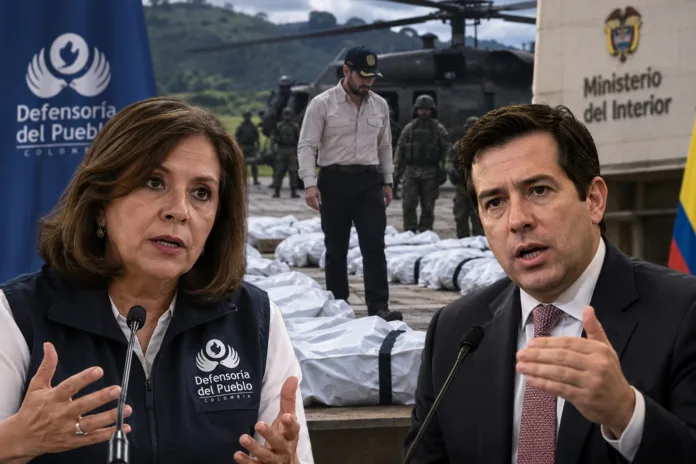 Gobierno y Defensoría chocan por imágenes de cuerpos tras operación Azarías