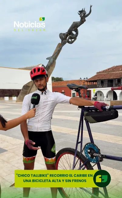 Chico Tallbike recorrió el Caribe en una bicicleta alta y sin frenos