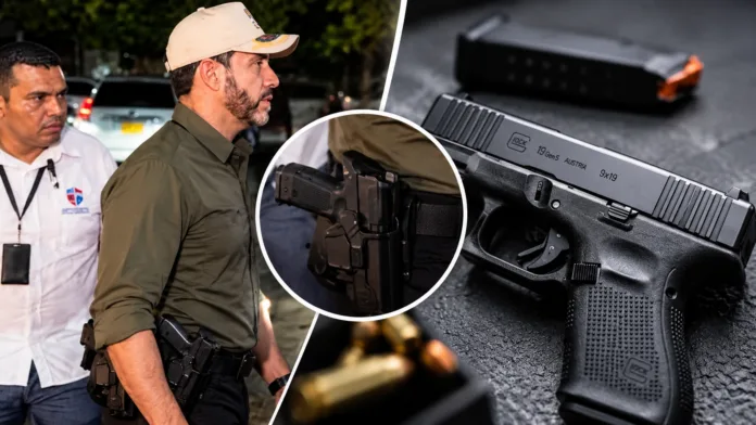 Glock de De La Espriella durante recorrido en Santa Marta