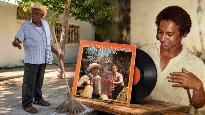 Náfer Durán y Diomedes Díaz en composición sobre Herencia Vallenata de 1976