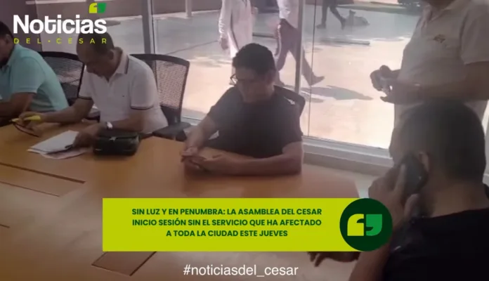 Asamblea del Cesar sesionó en penumbra por falta de energía eléctrica