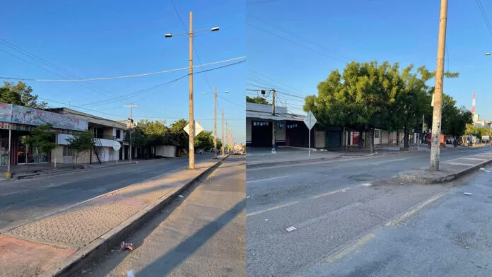 Establecimientos comerciales cerrados durante jornada convocada por comerciantes de El Copey y Bosconia