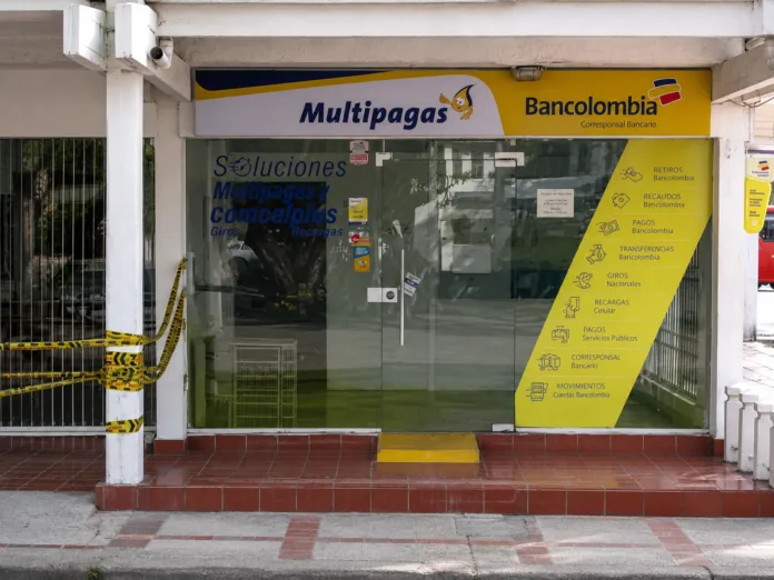 Corresponsal de Bancolombia donde ocurrió un hurto en Los Fundadores, Valledupar