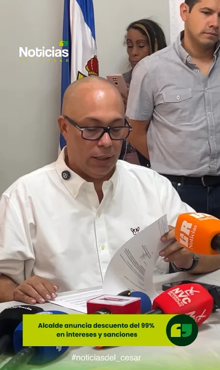 Descuento tributario en Valledupar del 99 % en intereses y sanciones