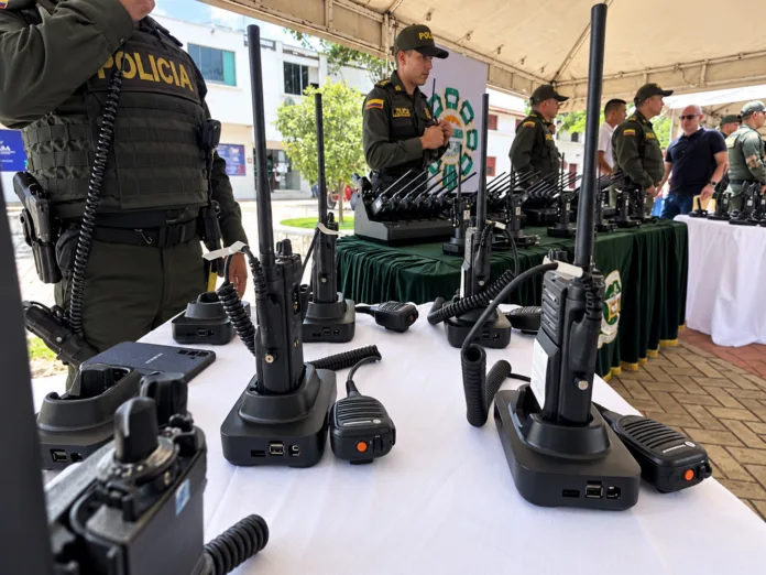 Policías y equipos antidrones del Plan Urano en Aguachica