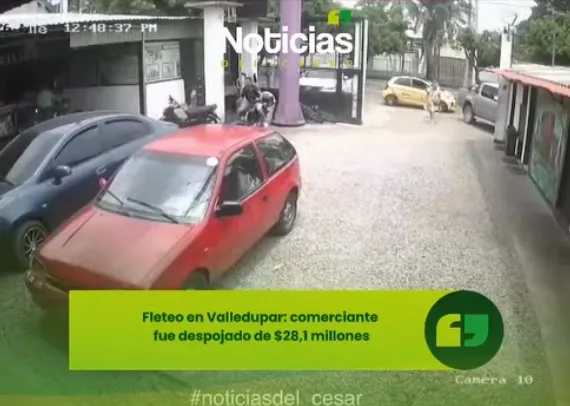 Cámaras registran sector donde ocurrió fleteo en Valledupar a un comerciante