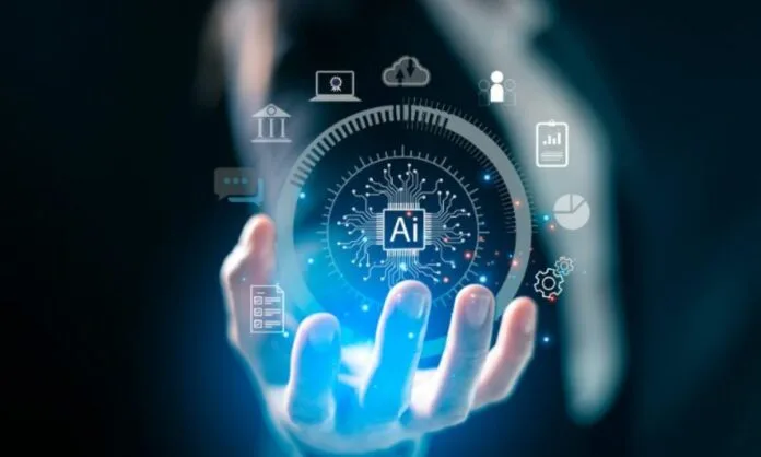 Representación gráfica de inteligencia artificial y procesamiento digital.