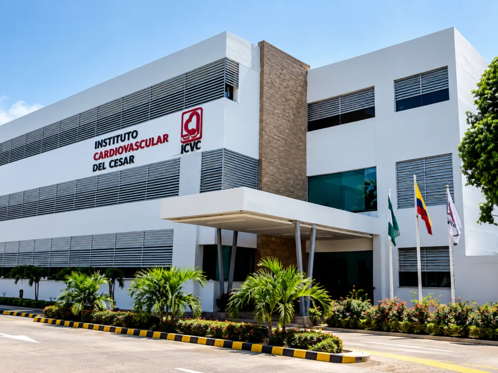 Fachada del Instituto Cardiovascular del Cesar, que reportó sobreocupación en urgencias